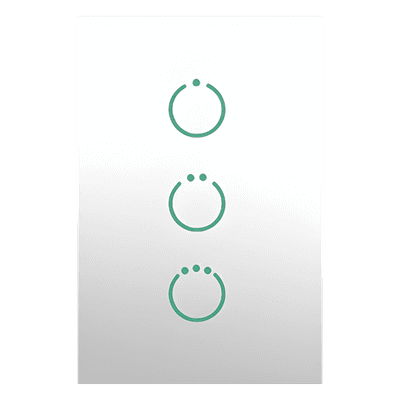 Interruptor Táctil Z-Wave Plus / 3 Circuitos / Alimentación Universal AC 85-260V / Frecuencias Multi-Región / Protección Sobrecorriente