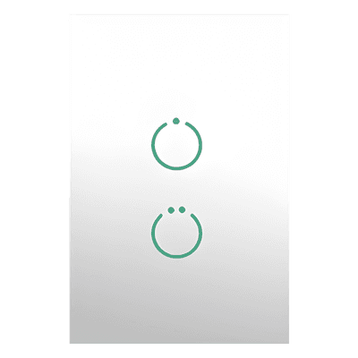 Interruptor Inteligente Z-Wave / Panel Táctil 2 Botones / Sin Cable Neutro / AC 85~260V / Protección 15A / Z-Wave 700