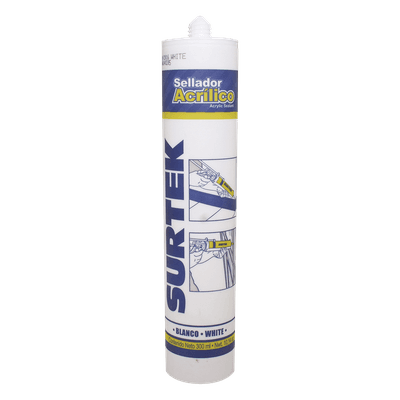 Sellado Acrílico / Color Blanco / Contenido 280 ml / Secado 5 min Película / Lijable y Pintable / Resistencia -40°C a 100°C