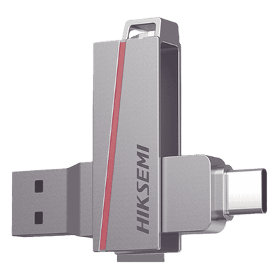 Memoria USB Dual / 256 GB / USB-C y USB-A / Lectura 150 MB/s / Escritura 45 MB/s / Aleación de Zinc Retráctil