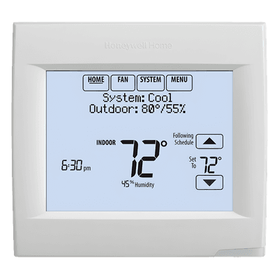 Termostato Inteligente Wi-Fi / Pantalla Táctil / 3H/2C Bomba de Calor / 2H/2C Convencional / Control Remoto / Humidificación y Ventilación