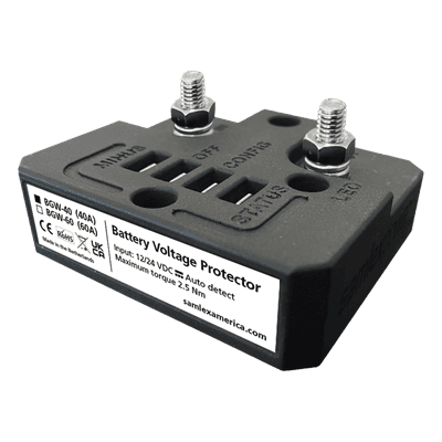Protector de Baterías / 12/24 VCD Automático / 40 A Continuos / IP66 / Caída de Voltaje 40 mV