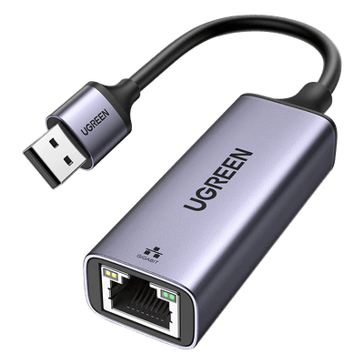 Adaptador de Red USB-A 3.0 a RJ45 /Admite 10/100/1000 Mbps / Caja de Aluminio / Longitud del cable 10 cm
