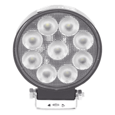 Luz de Trabajo LED / 9 LEDs / 1180 Lúmenes / 12-24 VCD / Haz Amplio / Carcasa de Aluminio