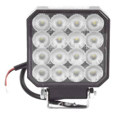 Luz de Trabajo LED / 16 LEDs / 1655 Lúmenes / 12-24 VCD / Carcasa de Aluminio / Lente de Policarbonato