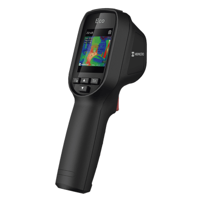 ECO - Cámara Termográfica Portátil / Rango de temperatura de -20 °C a 550 °C / Alta precisión ±2℃/±2% / Resolución super IR 240 x 240 / Pantalla LCD 2.4" / puntero láser / IP54 / Memor