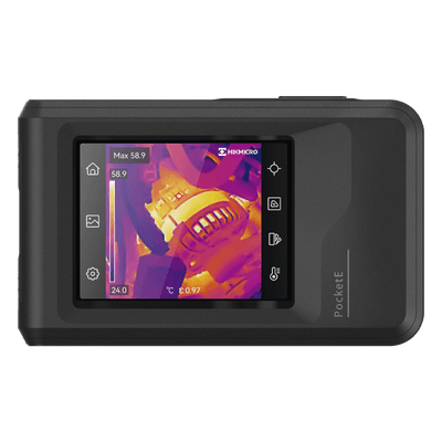 POCKET-E - Cámara Termográfica Portátil Lente Térmico 1.35 mm (96 x 96) pixeles / Lente Optico (640 × 480) / WiFi / IP54 / Memoria interna 4 Gb / Hasta 4 Horas de Funcionamiento Continuo