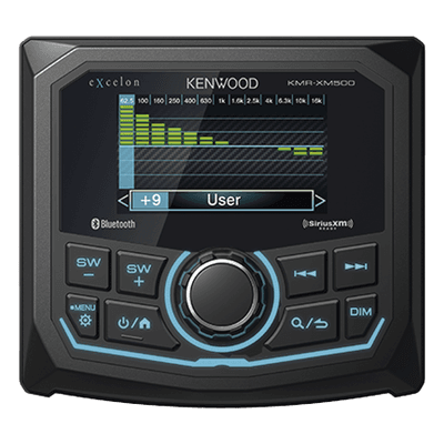 Estéreo Marino / Pantalla 2.7 Pulgadas / Bluetooth / IP66 Sumergible / 3 Salidas Previa 4.0V / USB + Auxiliar