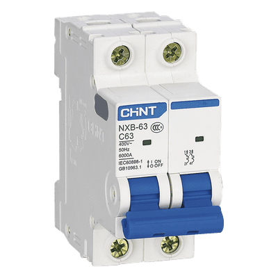 Interruptor Termomagnético / 2 Polos / 10 A / 6 kA / Riel DIN / 110-415 VCA
