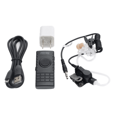 Kit Micrófono Solapa Inalámbrico Bluetooth / PTT Integrado / Tubo Acústico / Conexión Dual / Clip 360°