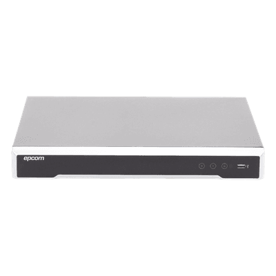 (ACUSENSE / Evita Falsas Alarmas) DVR 4K / 16 Canales TURBOHD + 16 Canales IP / 2 Bahía de Disco Duro / Audio por Coaxitron / Salida de Vídeo en 4K