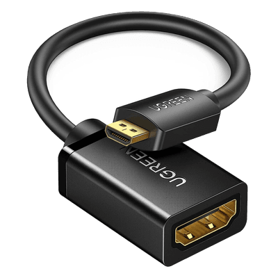 Adaptador Micro HDMI a HDMI (HDMI Tipo D) / 18Gbps / 4K@60Hz / HDR / Tecnología 3D / ARC / Carcasa PC+ABS / HDCP / Longitud de 22 cm (8.66 pulgadas)