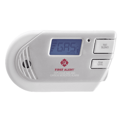 Detector Combo de Gases / Metano, Propano y CO / Pantalla Digital Retroiluminada / 85 dB / 120 Vca con Batería de Respaldo