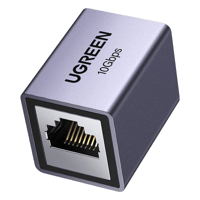 Acoplador STP (Extensor de Cable Ethernet RJ45) | 10Gbps | Blindado | Compatibilidad con Cat8 Cat7 Cat6 Cat5e | Hasta 100 Metros (328.08 Pies) | Aleación de Aluminio