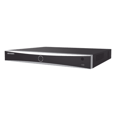 NVR 12 Megapixel (4K) / 32 canales IP / 16 Puertos PoE+ / Recocimiento Facial / AcuSense (Evita Falsas Alarmas) / 2 Bahías de Disco Duro / HDMI en 4K / Alarmas I/O / 300 Metros PoE Modo Extendido