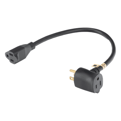 Extensión Eléctrica de Uso Rudo / 2 Salidas NEMA 5-15R / 30 cm / 14 AWG / 1800 W / 15 A