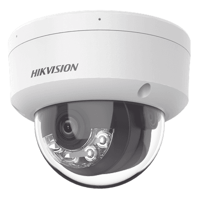 [Dual Light] Domo IP 2 Megapixel / Lente 2.8 mm / 30 mts IR + Luz Blanca / Micrófono Integrado / Antivandálico IK08 / ACUSENSE Lite / Exterior IP67 / H.265+/H.264+ / PoE / ONVIF (Profile S/T)