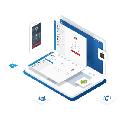 PBX en la Nube / 10 Extensiones Enterprise / 10 Llamadas Simultáneas / 500 Minutos Grabación / 5 Dispositivos por Extensión / UC Client Integrado