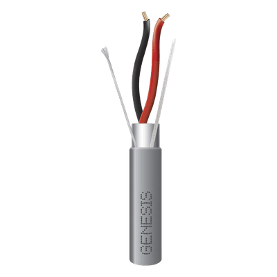 Cable para Alarma / 2 Conductores / 16 AWG / Blindado / Riser CMR-CL3R-FPLR-FT4 / 305 m (1000 ft) / Gris