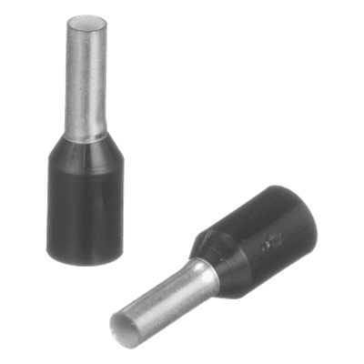 Ferrule Aislado / 16 AWG / Pin 6 mm (0.24 in) / Mango Negro / 500 Piezas
