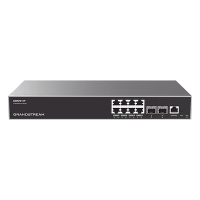 Switch Capa 3 PoE+ Administrable / 8 puertos Gigabit / 2 puertos SFP+ 10G / 120W / 394 pies