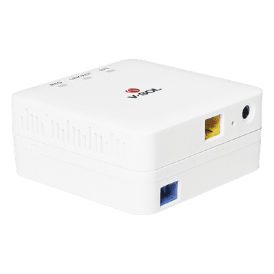 ONU Bridge EPON/GPON / 1 Puerto SC/UPC / 1 Puerto LAN Gigabit / Roseta Integrada / 91x91x41 mm / 4W