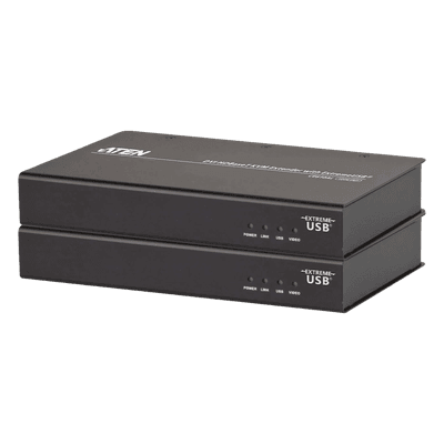 Extensor KVM / DVI y USB 2.0 / 100 m (328.1 ft) / HDBaseT / 1920x1200 @ 60 Hz / Cat 5e/6