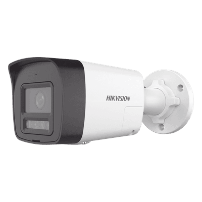 [PROTECCIÓN ACTIVA] Bala IP 4 Megapixel / Lente 2.8 mm / Dual Light (30 mts IR + 20 mts Luz Blanca)  / Audio de Dos Vías /  Luz Intermitente y Alerta de Audio / Micrófono Integrado / ACUSENSE Lite / Exterior IP67 / H.265 / PoE