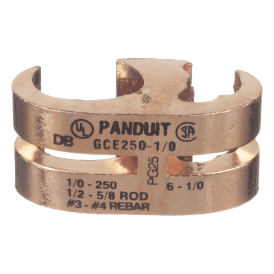 Conector de Conexión a Tierra tipo E / Cobre 6 AWG SOL a 1/0 AWG STR (16–50 mm²) / Diseño Multiconductor / UL467 y CSA / IEEE 837-2002