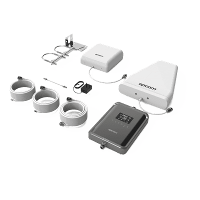 Amplificador Celular Pentabanda / 2G 3G 4G 5G / 700-2600 MHz / 70 dB / 300 m² (3,229 ft²) a 600 m² (6,458 ft²) / VoLTE