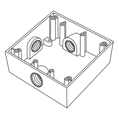 Caja de Conexión a Prueba de Intemperie / 3 Bocas 3/4" (19.05 mm) / Aluminio Diecast / IK09 / 492 cm³ / 0.395 kg