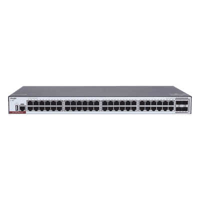 Switch Administrable Capa 3 / 48 Puertos Gigabit / 4 SFP+ 10Gb / Stack VSU 4 Miembros / Conmutación 176 Gbps / Gestión en la Nube