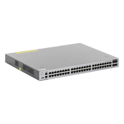 Switch Core Capa 3 / 48 Puertos Gigabit / 4 SFP+ 10G / Capacidad 880 Gbps / Doble Fuente Modular / Gestión Cloud
