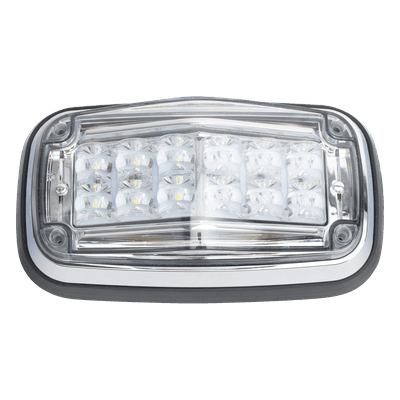 Luz de Advertencia LED / 8 x 4 in / 12 LEDs / 11 Patrones de Destello / IP67 / 12-30 VDC / SAE J595 J845