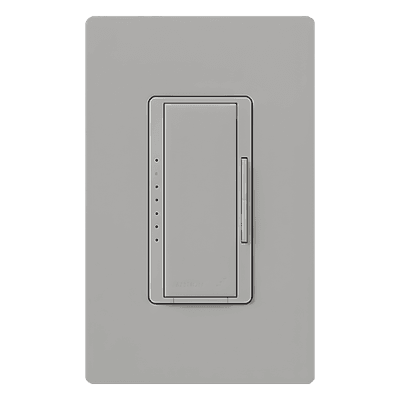 Atenuador de Pared Inalámbrico / 250 W LED/CFL / 500 W Incandescente / Neutro Opcional con RTISS / FASS / Radiofrecuencia 431-437 MHz / Alcance 9 m (29.5 ft) / Control Multiubicación