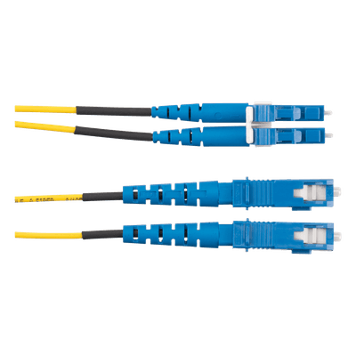Jumper de Fibra Óptica / Monomodo OS2 9/125 / LC-SC Duplex / OFNR Riser / LSZH / 50 m (164 ft) / Amarillo