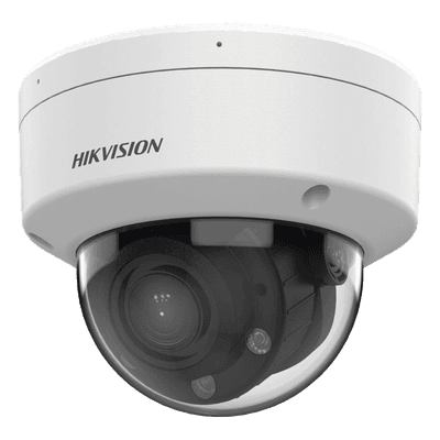 Domo IP 4 Megapíxel / Lente Motorizado 2.8 a 12 mm / Dual Light (30 mts IR + 30 mts Luz Blanca) / Motion Detection 2.0 / Microfono Integrado / Exterior IP67 / IK08 / WDR 120 dB / PoE / Micro SD