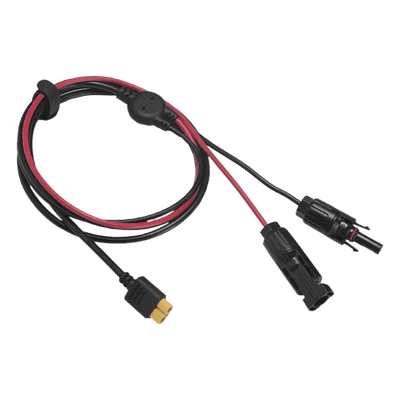Cable Fotovoltaico / 2.5 m (8.2 ft) / 12 AWG / MC4 Macho-Hembra + XT60 / Negro