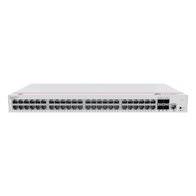 Switch PoE Administrable Capa 2 / 48 Puertos Gigabit PoE / 4 Puertos SFP Uplink 1GE / 104 Gbps / PoE Perpetuo 380W / Gestión Nube Gratis