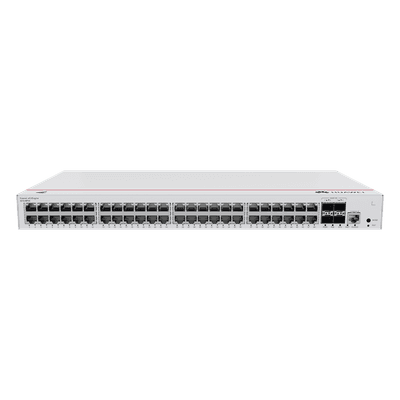 Switch PoE Administrable Capa 3 / 48 Puertos Gigabit PoE / 4 Uplink 10GE SFP+ / PoE Perpetuo / 380W / iStack / ERPS