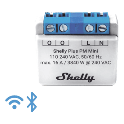 Medidor de Potencia Inteligente Wi-Fi / 1 Canal / 16 A / 2.4 GHz / Diseño Ultracompacto / Medición sin Hub