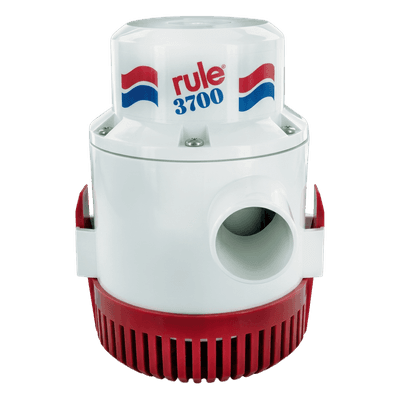 Bomba de Achique Sumergible / 3,700 GPH / 24V CD / Ejes de Acero Inoxidable / Protección Térmica / Grado Marino