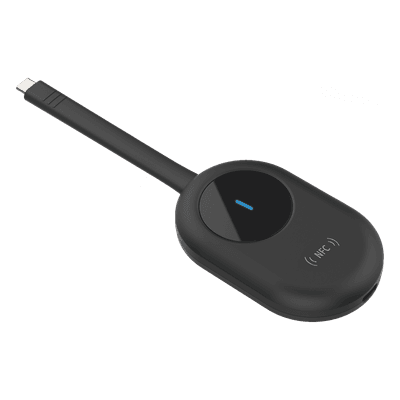 Dongle (Adaptador) de Proyección Inalambrica Para Pantallas Interactivas HIKVISION Serie DS-D5CxxRB/B / Compatible con Windows y Mac / Conector Tipo C (Incluye Adaptador USB-A - USB-C)