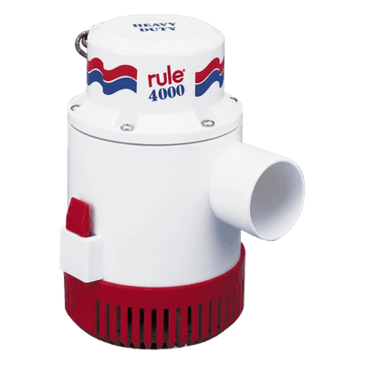 Bomba de Achique Sumergible / 4,000 GPH / 12V CD / Ejes de Acero Inoxidable / Protección Térmica TCO / ISO 8849 Grado Marino