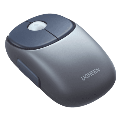 Mouse Inalámbrico FUN | Recargable| 2.4G & Bluetooth | 4 Niveles de DPI | Silencioso | Ergonómico | 5 Botones | Compatible con Windows, macOS 10.5, Android iOS Linux y Chrome OS | Color Azul.