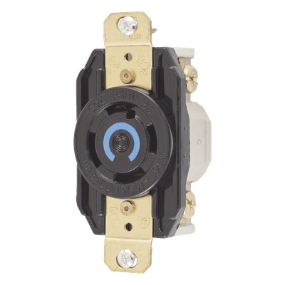 Receptáculo Industrial / 30 A / 250 V CA / 3 Polos 4 Hilos / Bloqueo Media Vuelta / NEMA L15-30R / IP20 / -40 °C a 75 °C