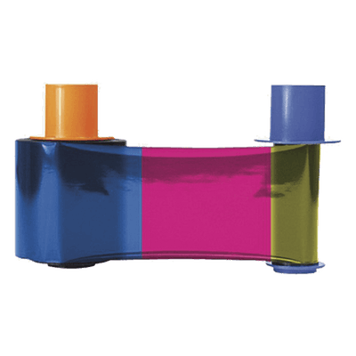 Ribbon para Impresora de Tarjetas / YMCKOK Full Color / Doble Panel Negro / 500 Impresiones / Overlay UV / Dye-Sublimation y Resin