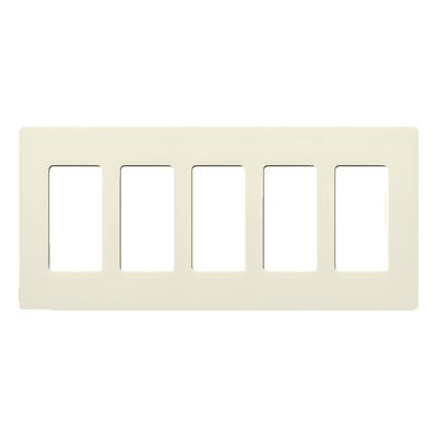 Placa de Pared / 5 Espacios / Screwless / Satin Colors / Color Biscuit / Compatible Control Pico