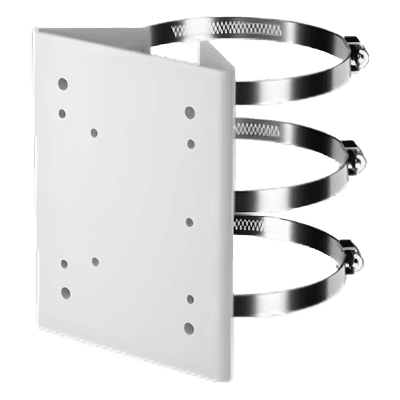 Adaptador para montaje en poste de cámaras PTZ Serie 35 Honeywell, acero, acabado blanco hueso, interior y exterior
