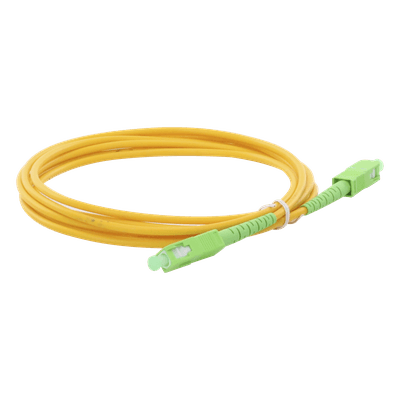 Jumper de Fibra Óptica / SC/APC-SC/APC / Monomodo OS2 / Simplex / 3m (9.84 ft) / PVC 3mm
